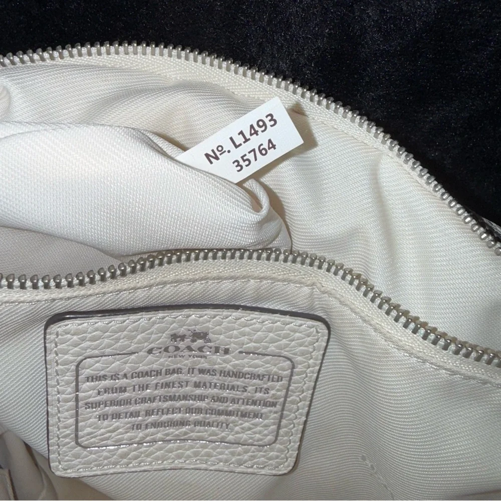 Coach Purse‎ Studded White Leather Crossbody Bag Vintage Y2K Biker Chic